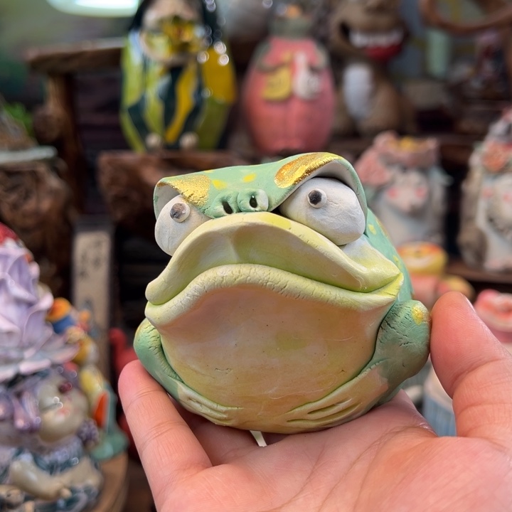 陶摆件小镇青花每日有新品