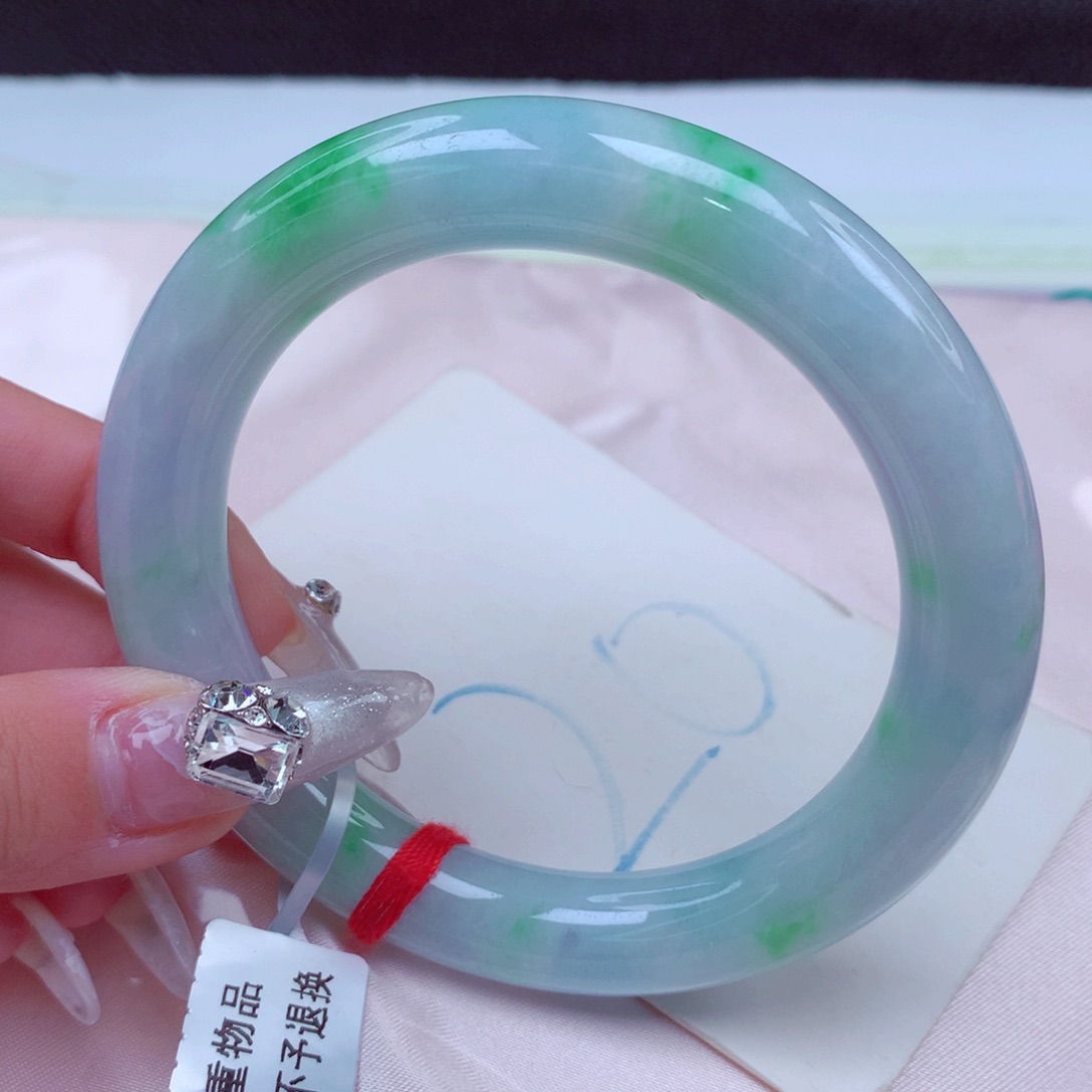 翡翠手镯未镶嵌天然缅甸翡翠A货手镯