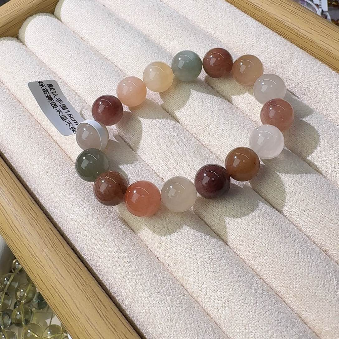 水晶手串未镶嵌彩兔毛12