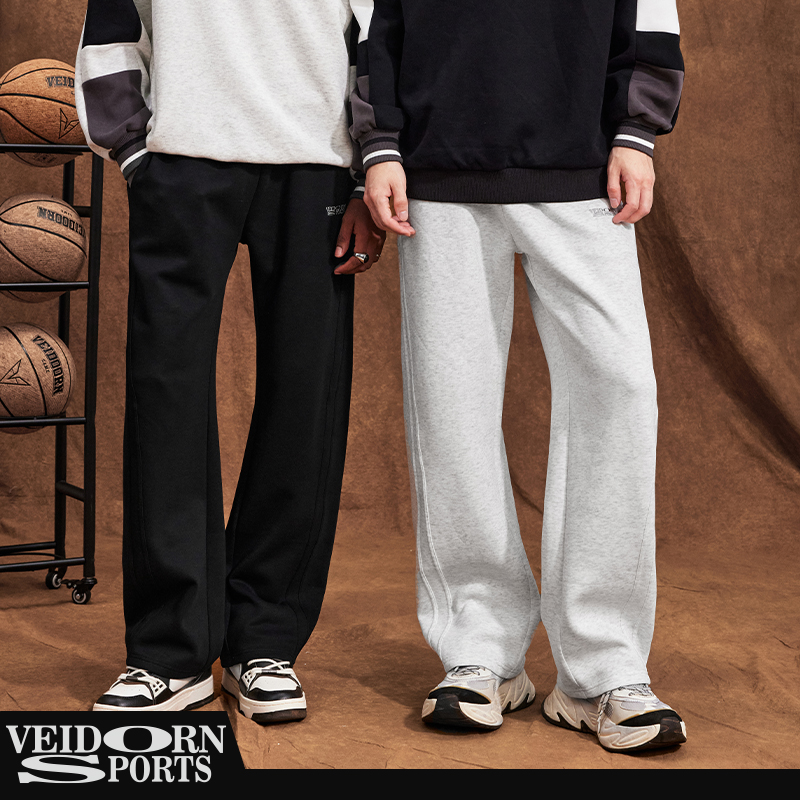 【VEIDOORN】维动双影直筒卫裤宽松秋冬跑步运动卫裤加厚
