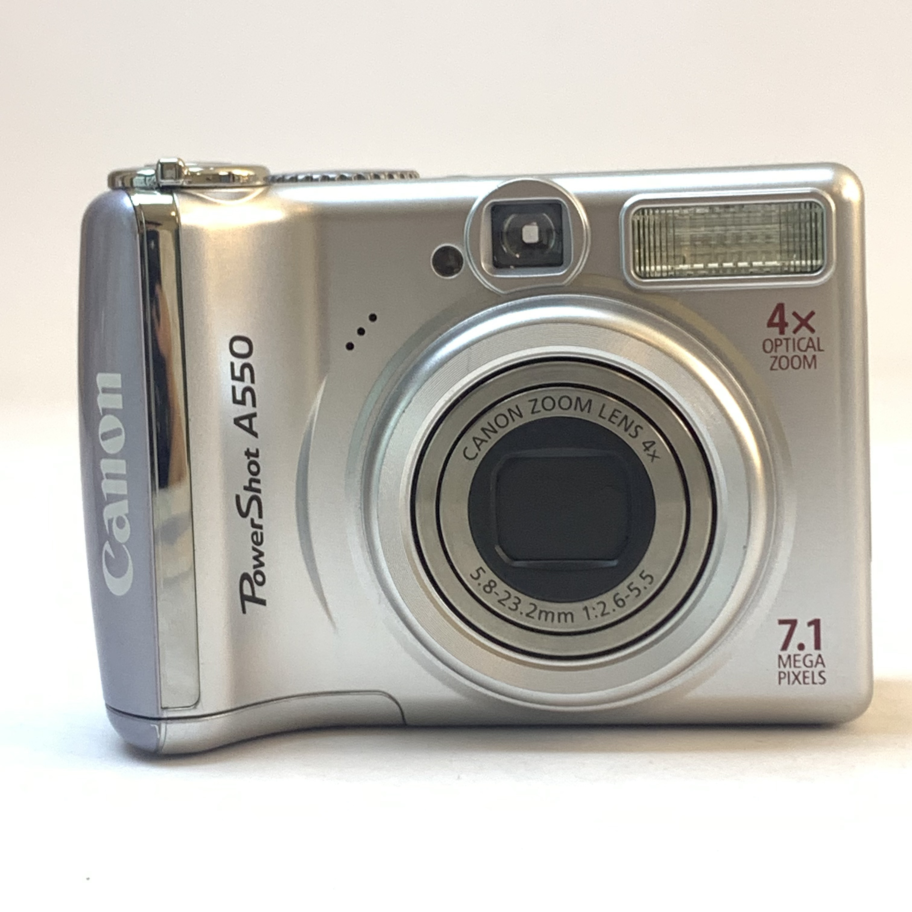 95新 Canon/佳能 A550 银色 710万像素 4倍光变 冷白皮ccd