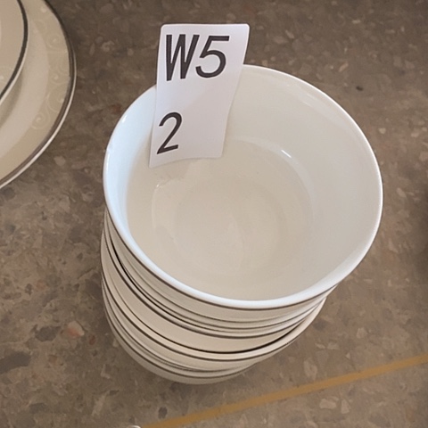 瓷六个饭碗w52银边