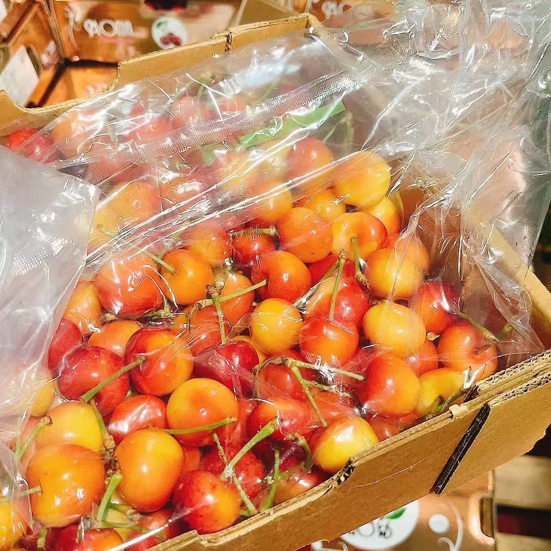 海运雷尼尔黄色车厘子XL规格9.2斤内含果径卡智利