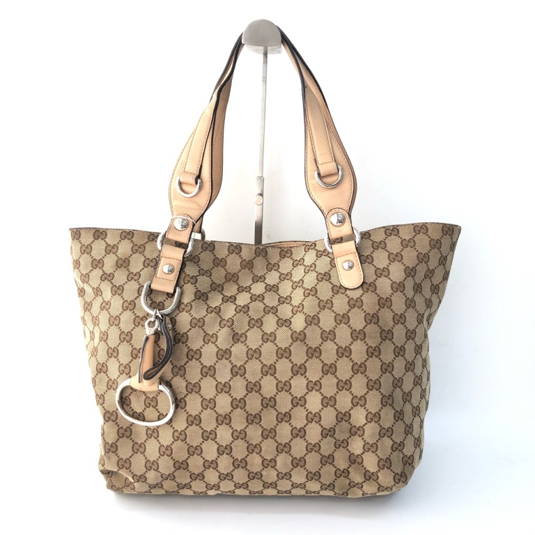 95新 GUCCI/古驰 安洁利 GUCCI古驰帆布托特单肩包 501016H