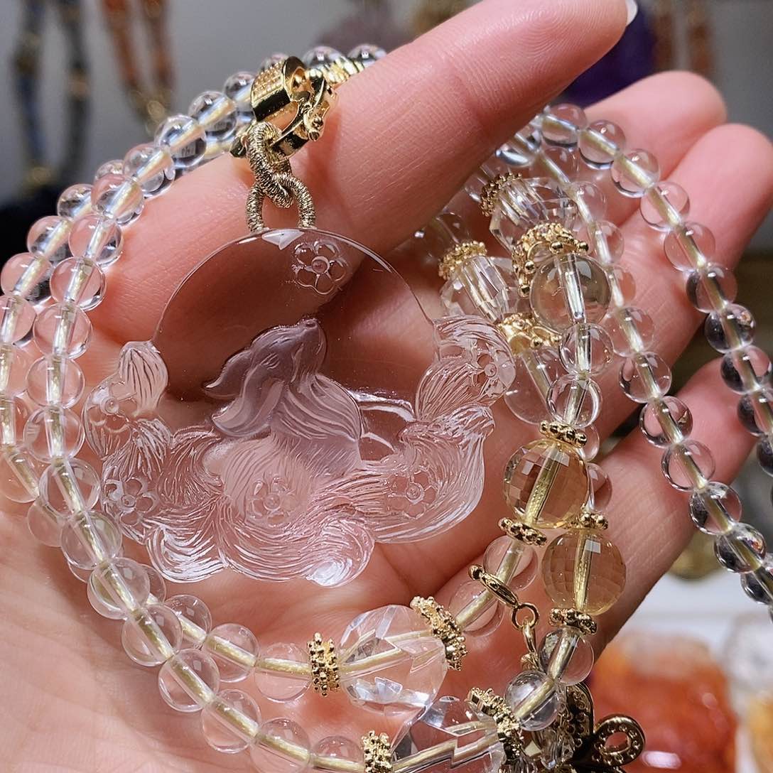 水晶水晶吊坠未镶嵌小*