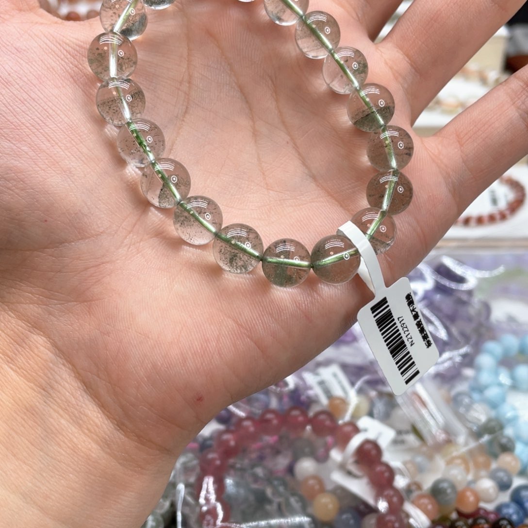 安***里水晶手串未镶嵌绿幽灵10mm