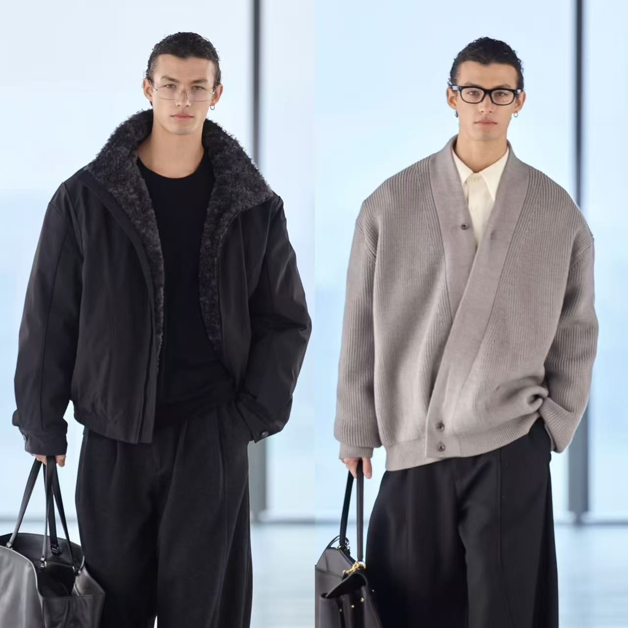 2号链接明星网红富人穿搭秋冬设计轻奢时尚高级感毛衣外套7090