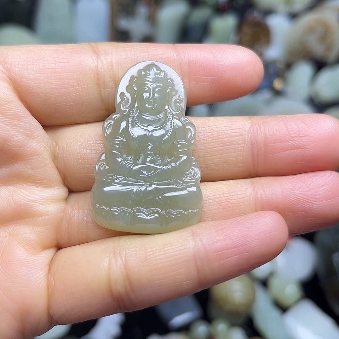 和田玉未镶嵌吊坠(不含链)