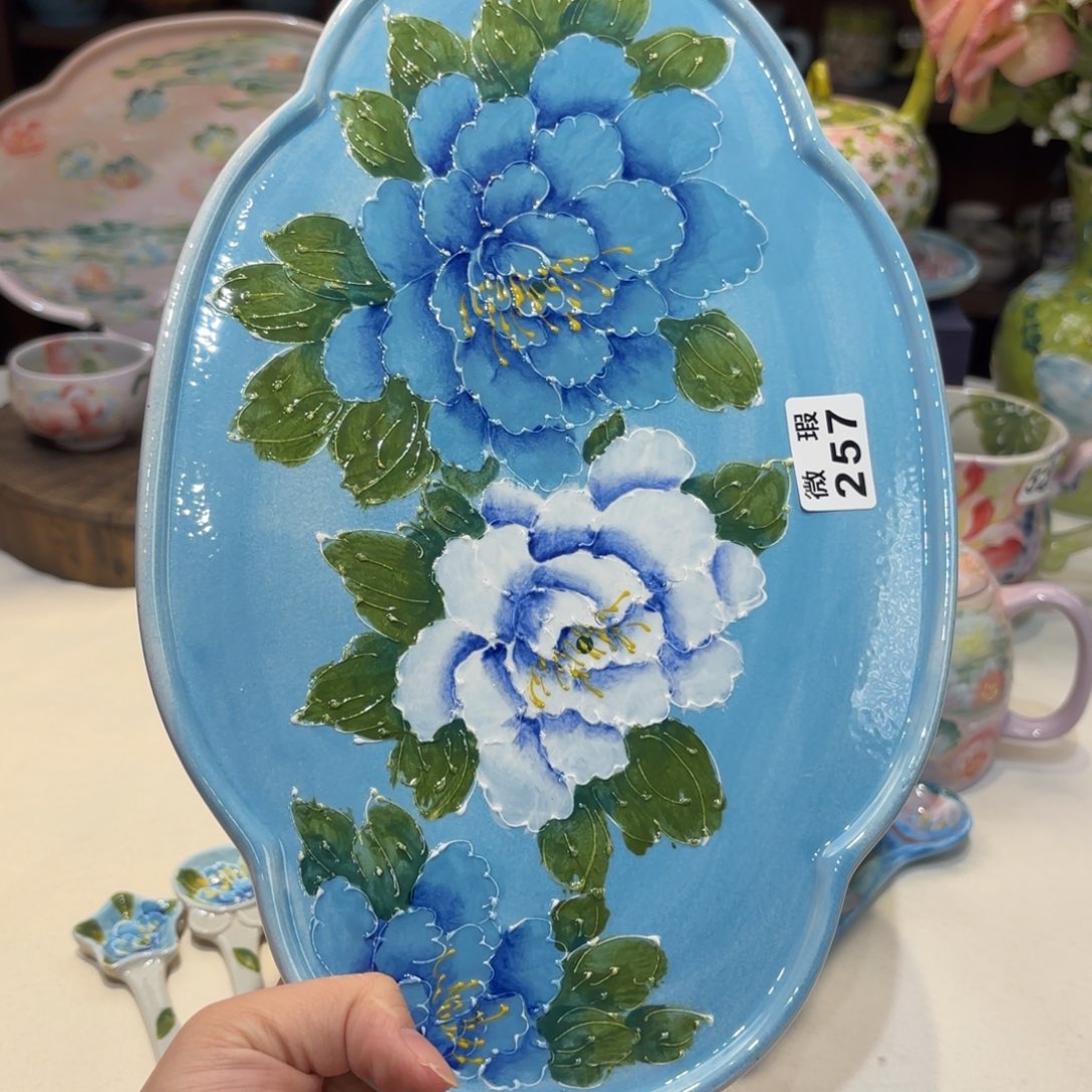 景德镇手绘高温釉下彩陶瓷茶具