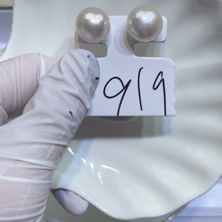 淡水珍珠耳饰银S925镶嵌