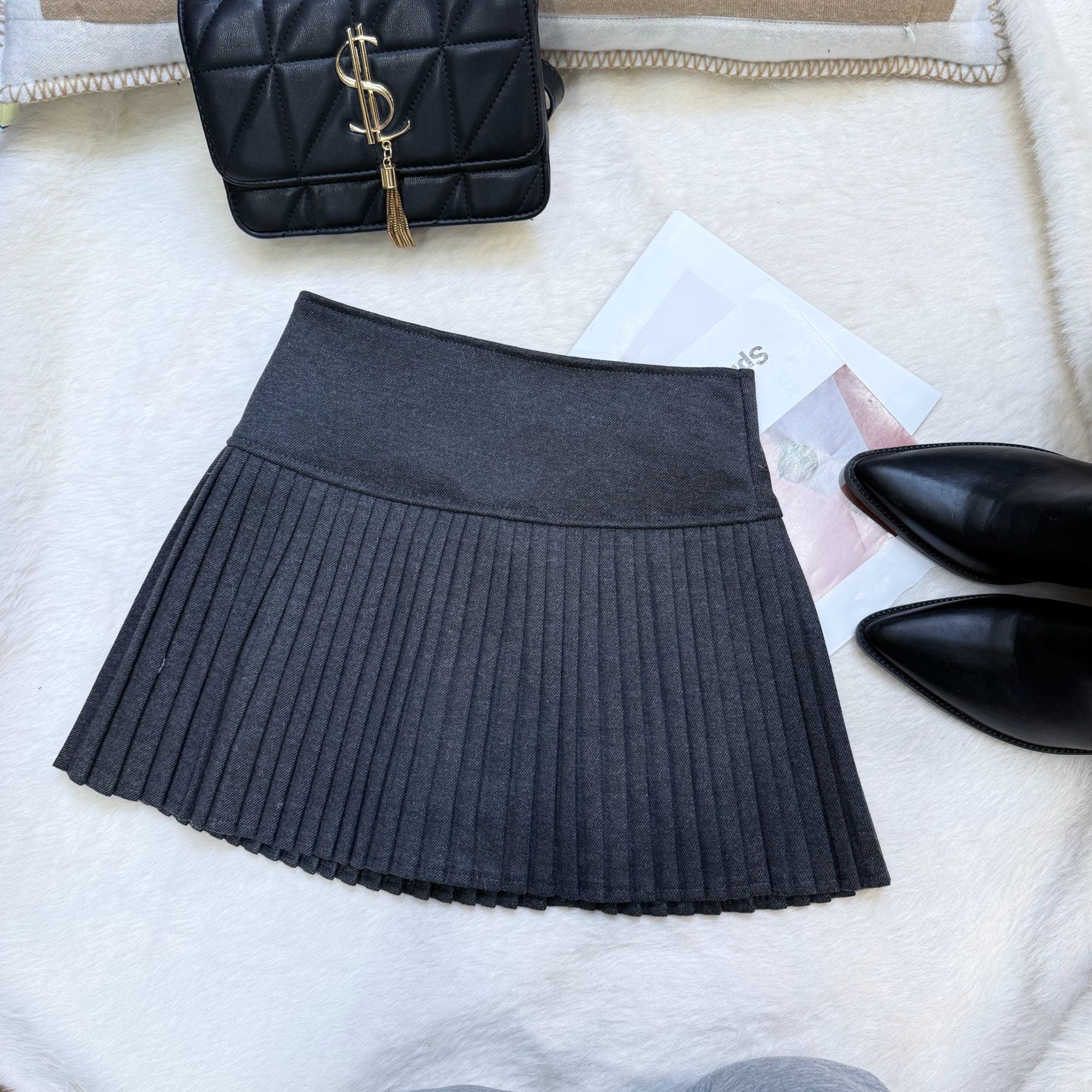 【卫掌柜】2025秋冬新款百搭百褶半身裙