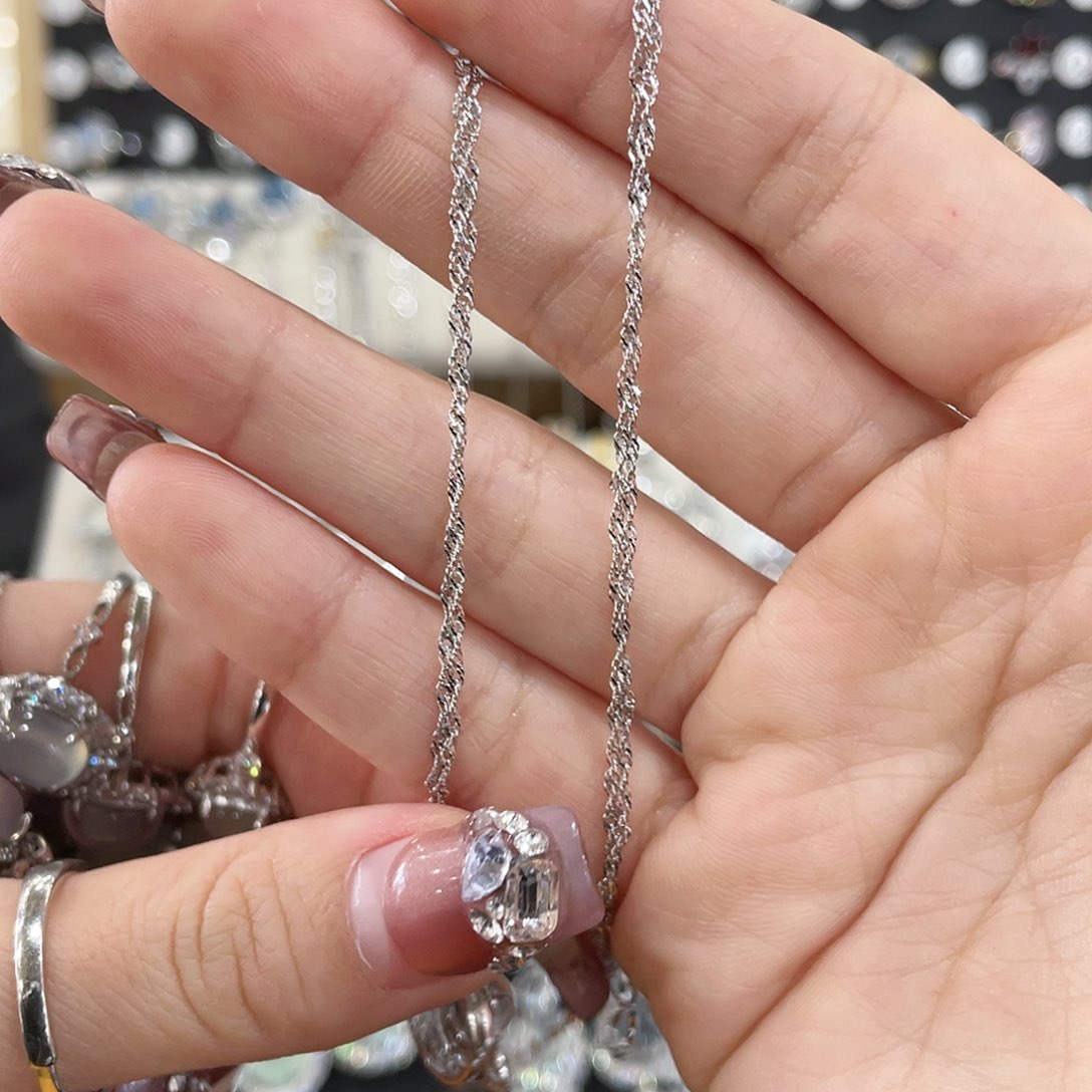 银S925镶嵌颈饰芙蓉石l*