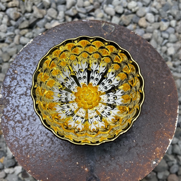 金玉满堂 金莲花杯主人杯陶瓷传统手工制作.匠心传承