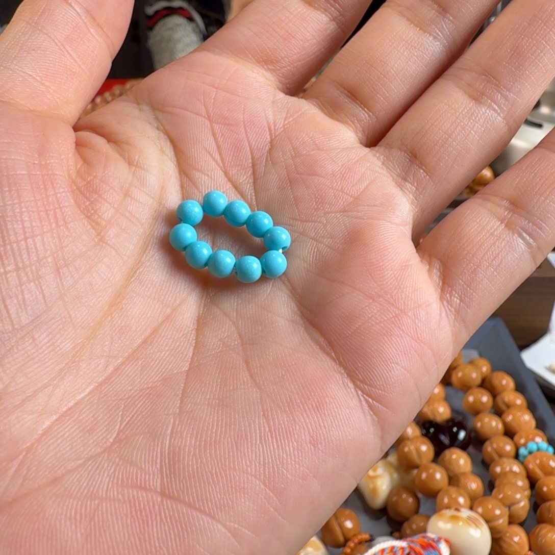****花木质类卡环4mm绿配件