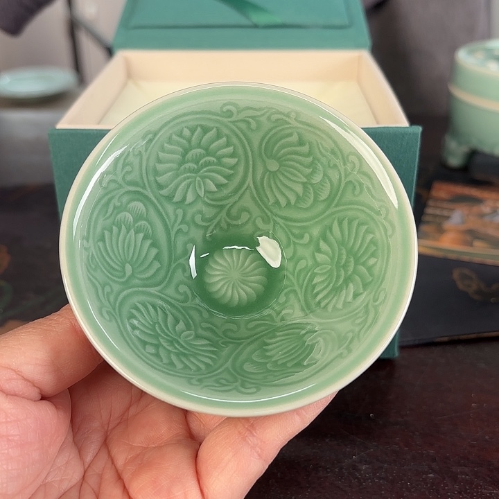 龙泉云间青瓷小米茶器