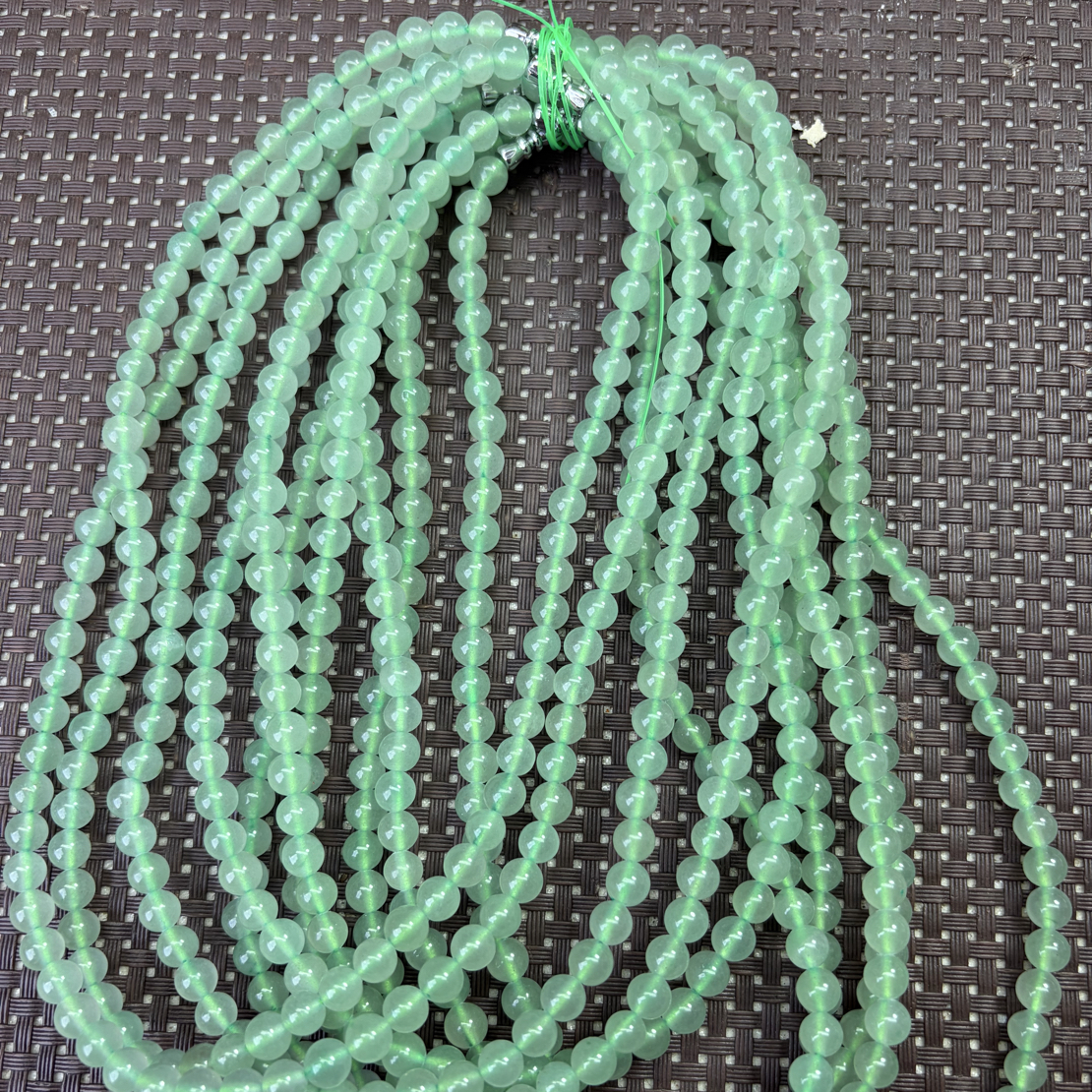 【卡6毫米项链】东陵玉晴水老料妈妈链【天然玉石有矿物质】发一个