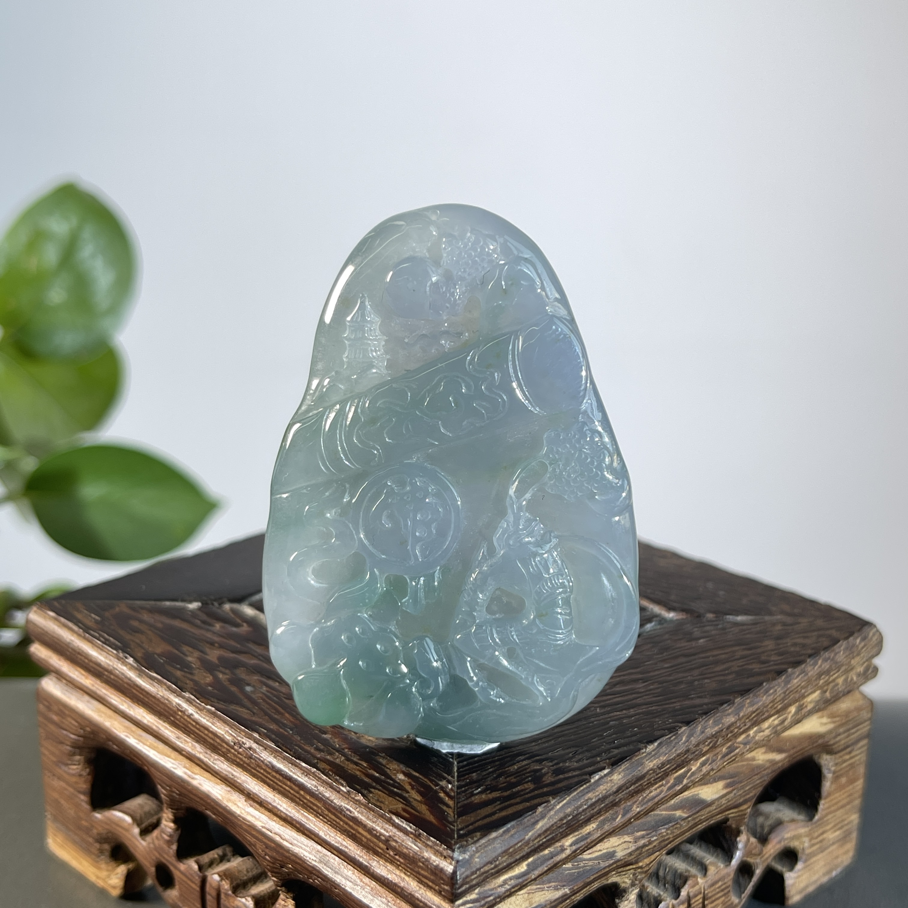 JGB29-151  天然缅甸A货翡翠  齐天大圣