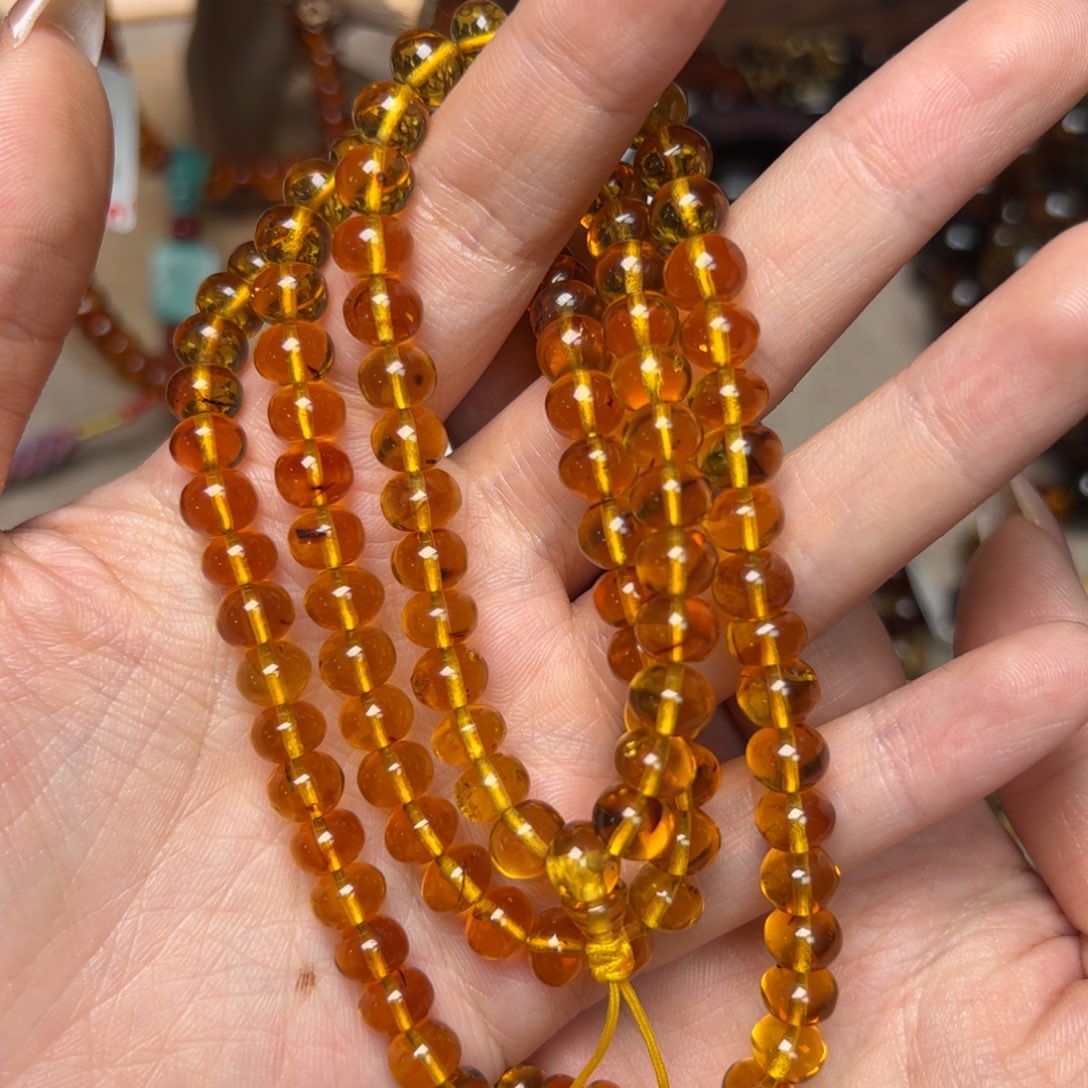 琥珀手链未镶嵌直**霄抚顺琥珀金珀
