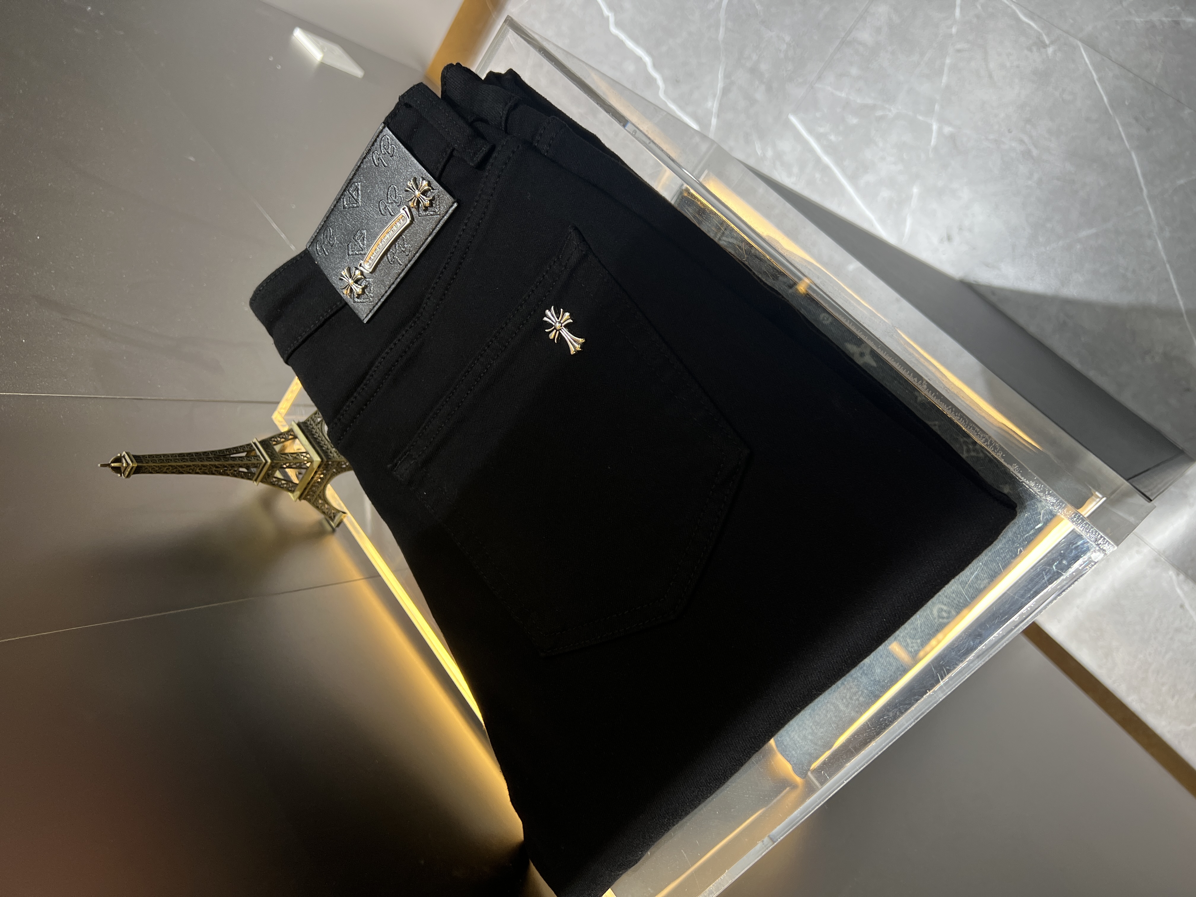 秋冬重磅新品加绒加厚中性牛仔裤时尚休闲百搭简约牛仔长裤广州版