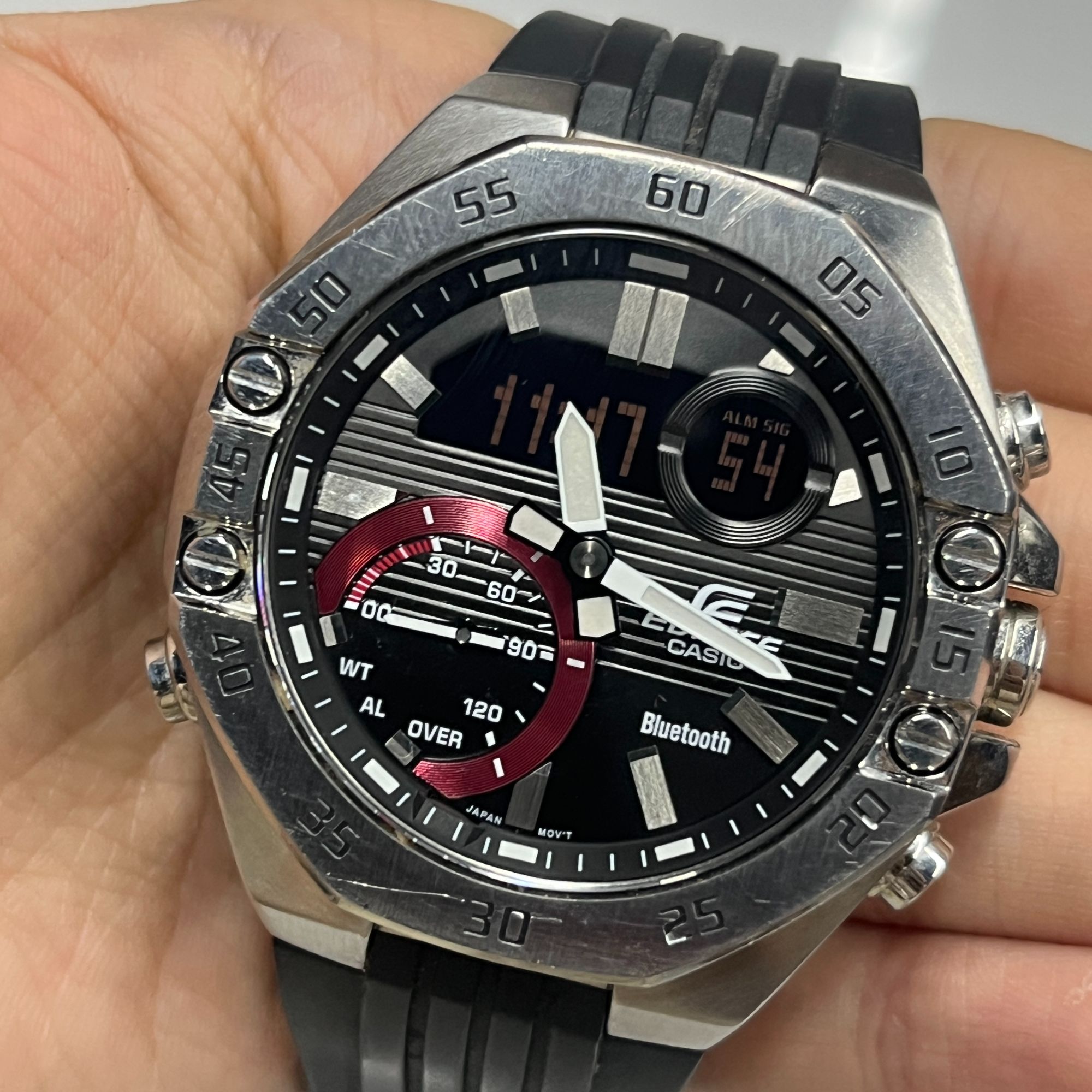 90新 Casio/卡西欧 edifice蓝牙手表ecb-10防震100米防水