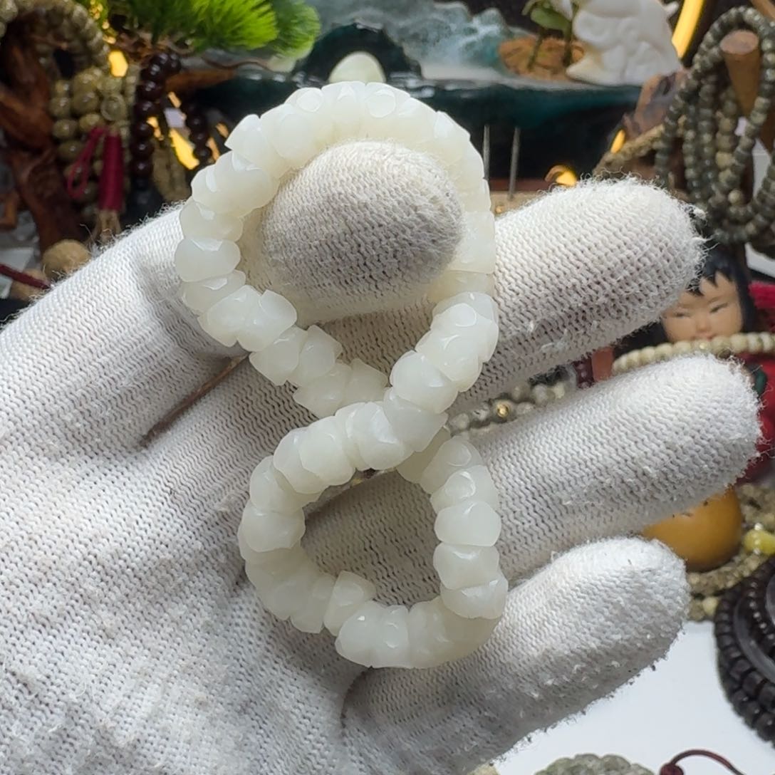 星月菩提手串18号车尺寸8菩提根玛尼墩单圈