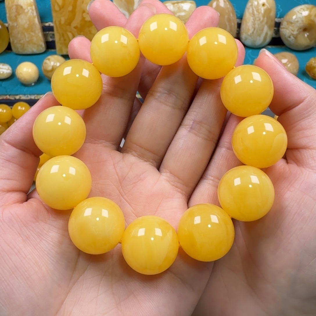 未镶嵌琥珀手链蜜蜡