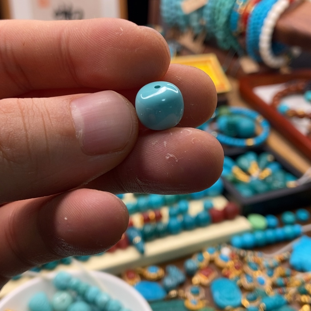 绿松石珠宝奇石未镶嵌叶****a