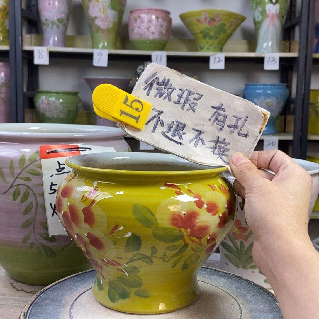 景德镇手工手绘陶瓷花盆