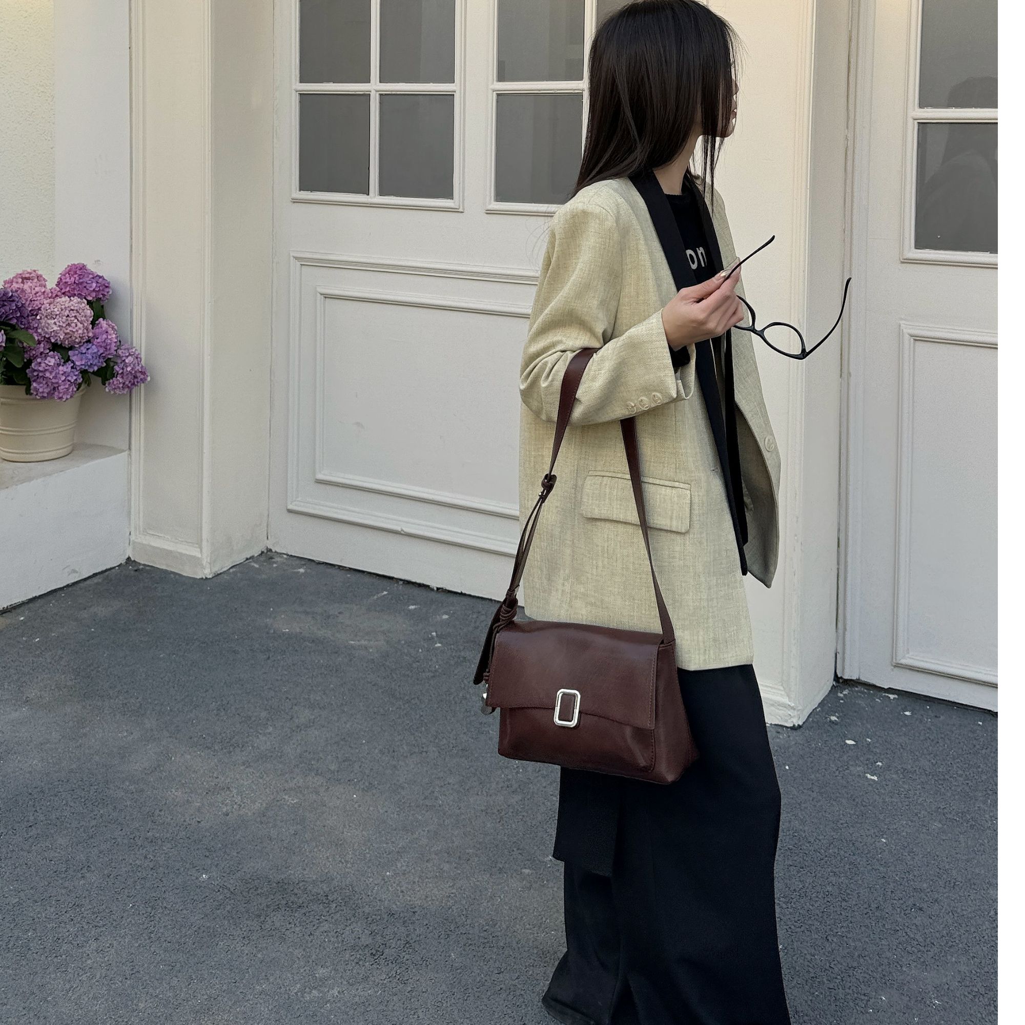 佑一【RAIN.CUN】SKL-5531-咖啡色轻奢时尚百搭气质女包