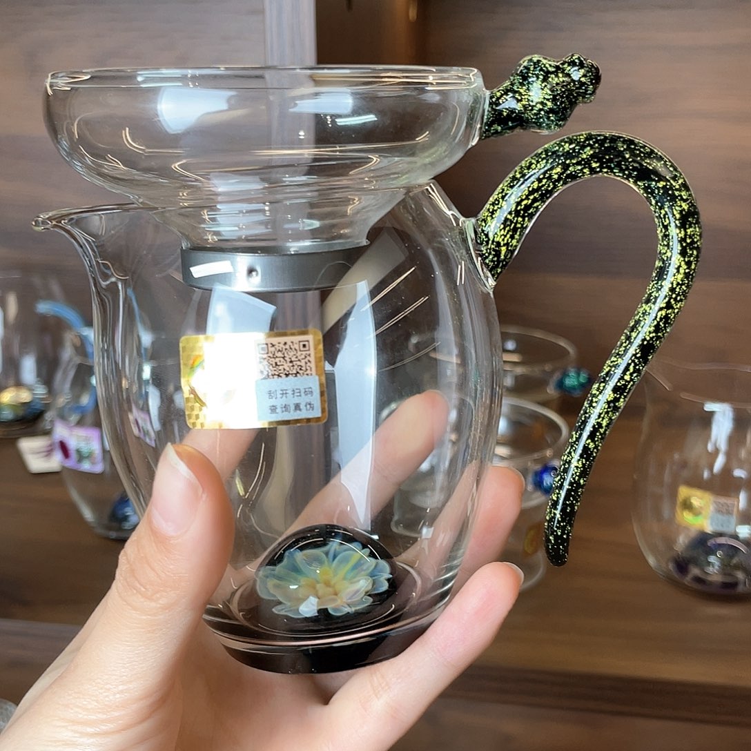 星悦黑金+奉珠不锈钢黑金茶漏