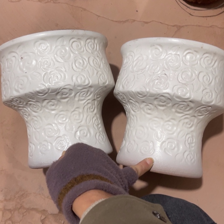 紫砂花盆口径20高度21两只正品