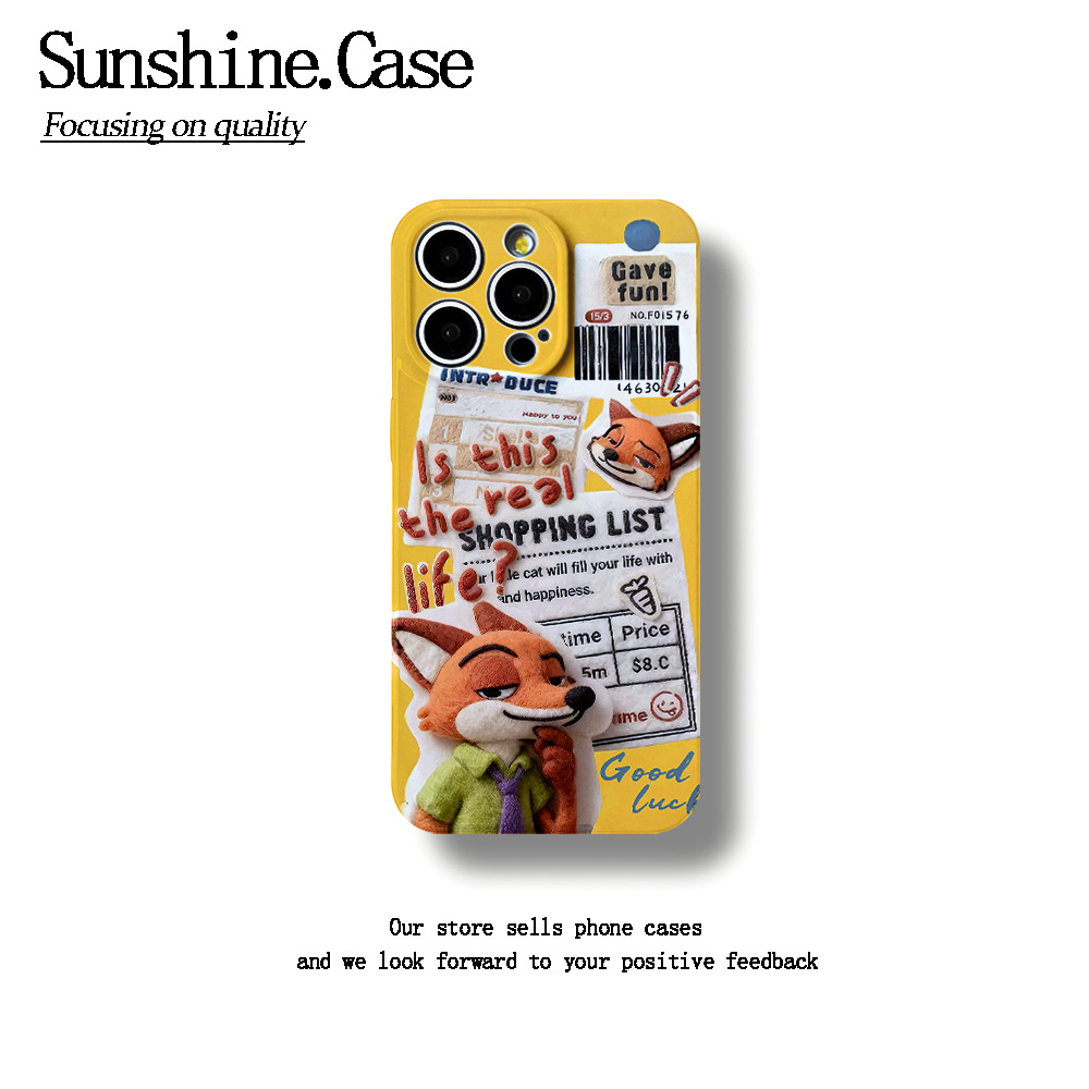 毛绒尼克菲林软壳适用苹果17华为vivo小米oppo一加防摔手机壳