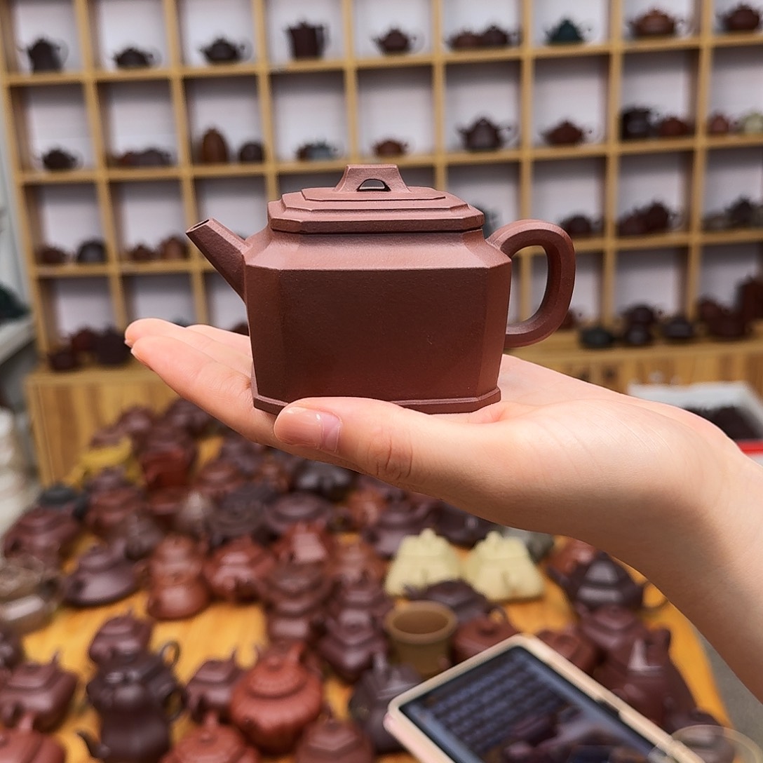茶壶紫砂紫砂壶切面四方150cc
