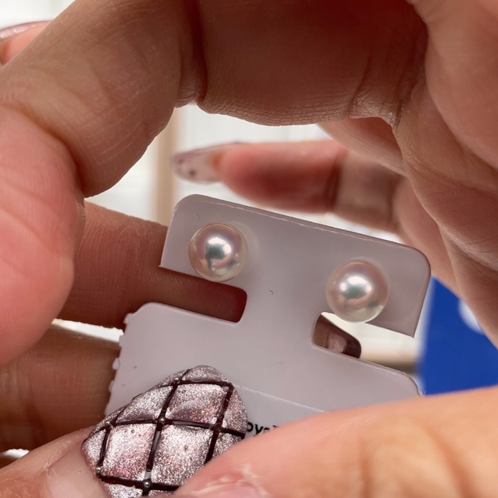 海水珍珠耳饰18K金镶嵌