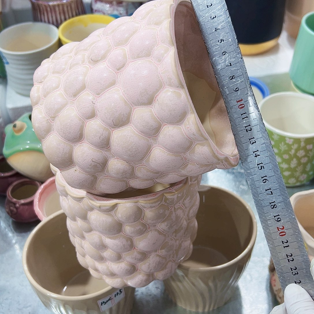 无孔外贸尾单陶瓷花盆凑单10米包邮