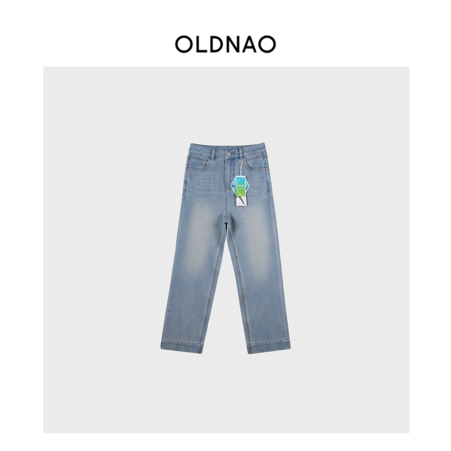 【OLDNAO】品牌订单线玉醋法棍九分牛仔直筒裤-HH-16
