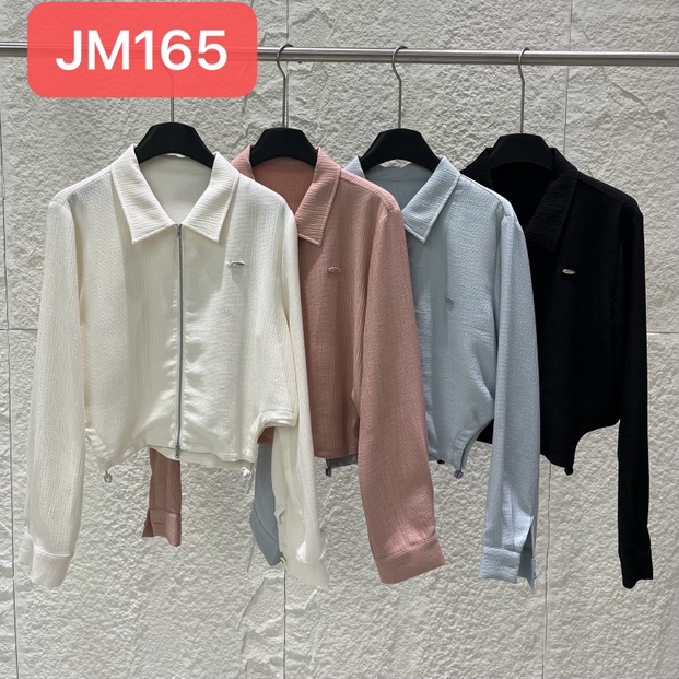 JM165三色重磅质感净版翻领短款小外套