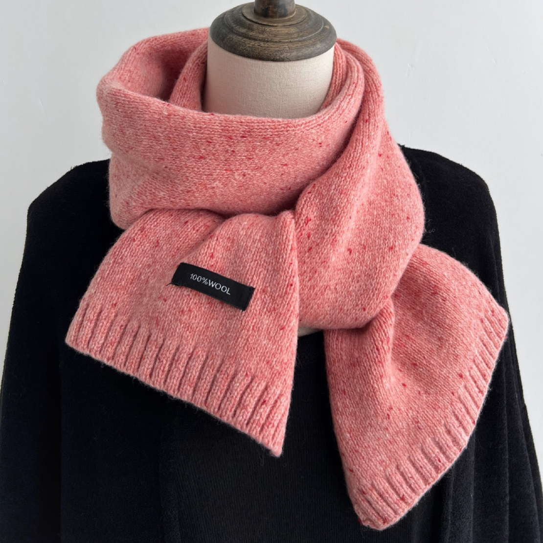 定制版星空100%羊毛圣诞围巾点子纱针织围巾女秋冬季加厚保暖韩系