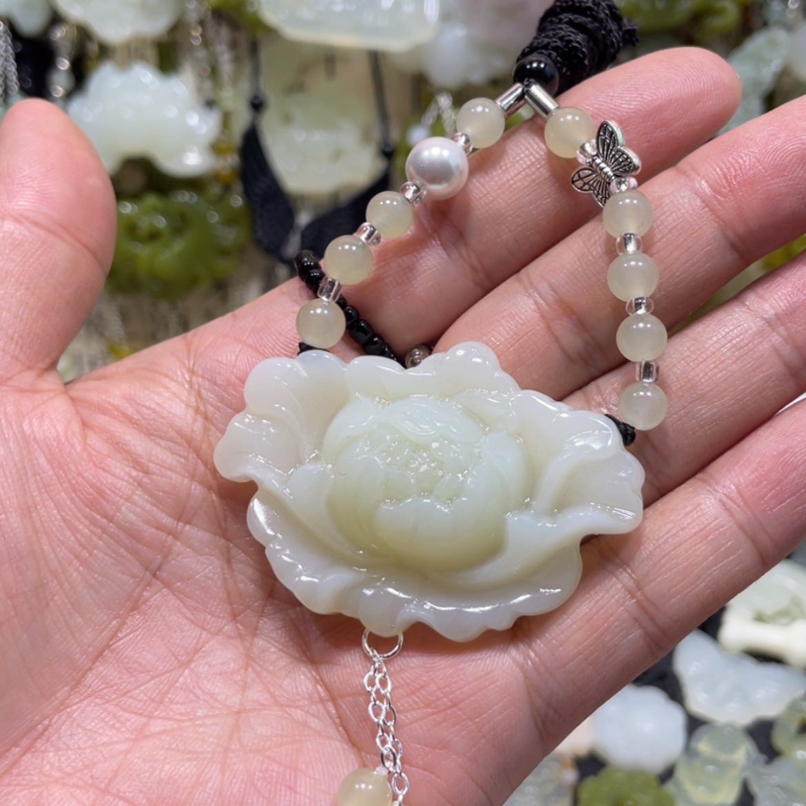 【闪购商品】岫玉颈饰未镶嵌37吊坠