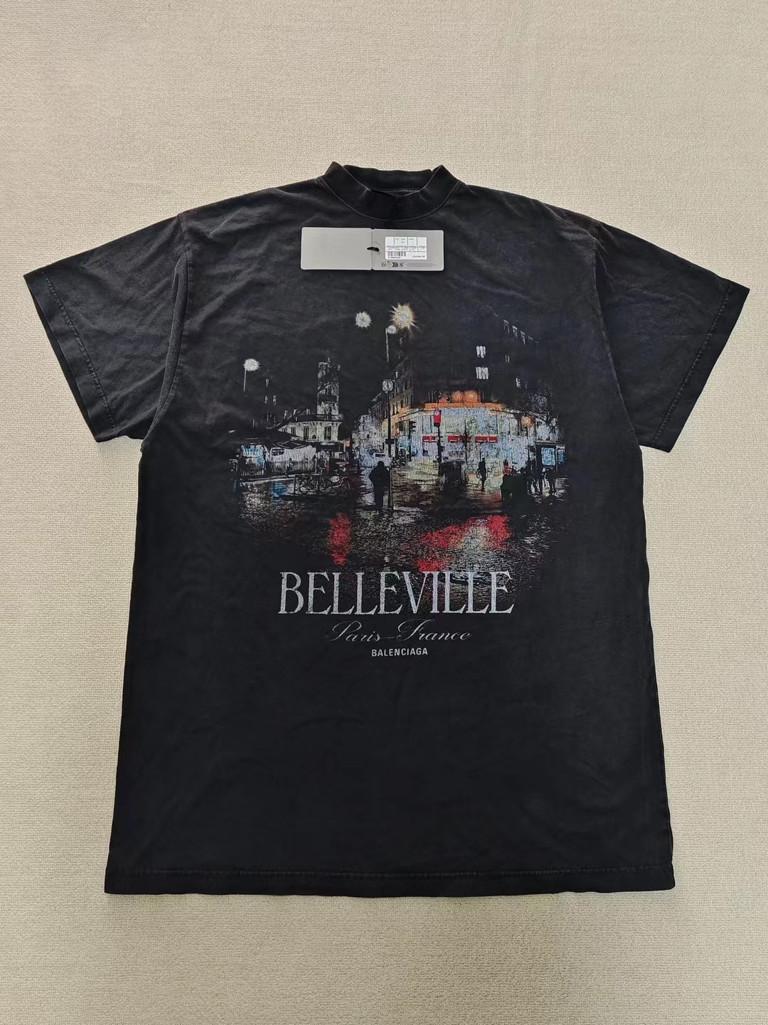 全新未使用 Balenciaga/巴黎世家 1码 Belleville 水洗T恤