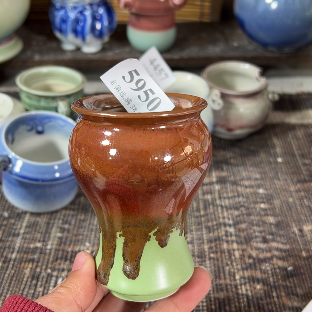 红陶景德镇手工花盆