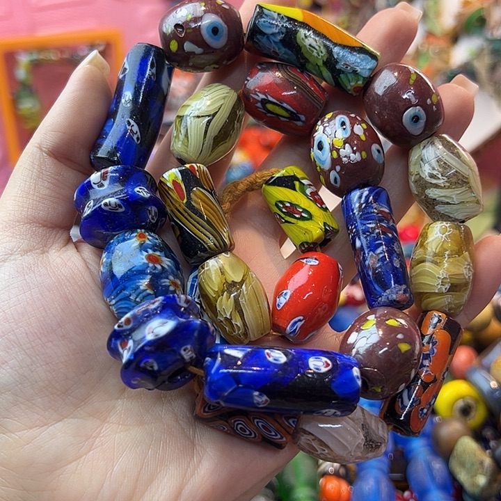 琉璃颈饰尼泊尔琉璃千花多宝