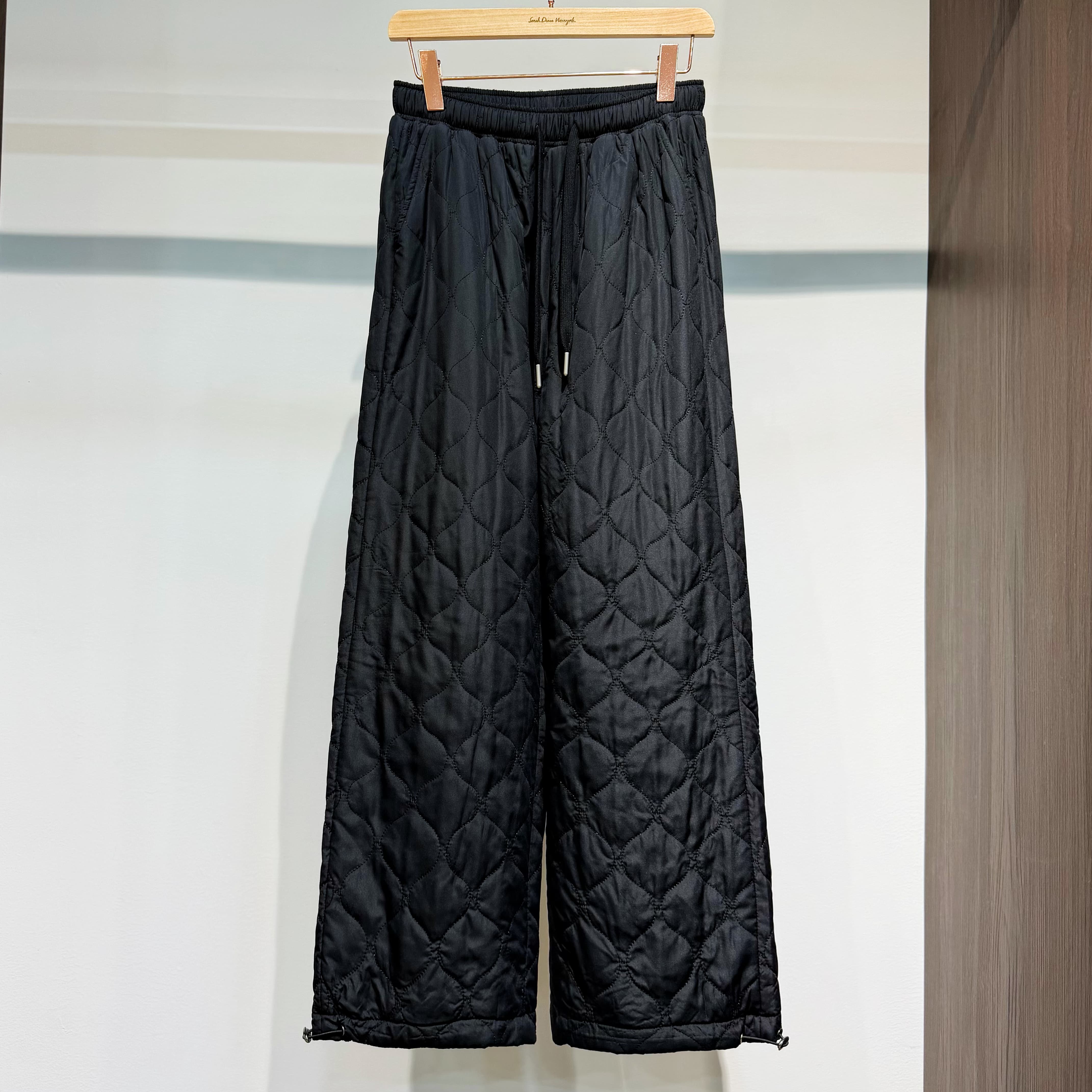 【萨拉迪恩】100%桑蚕丝填充裤菱格加厚时尚抽绳松紧保暖棉裤