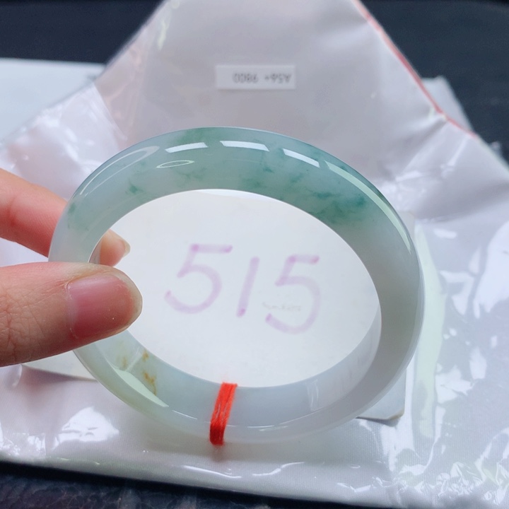 翡翠未镶嵌手镯圈口5657