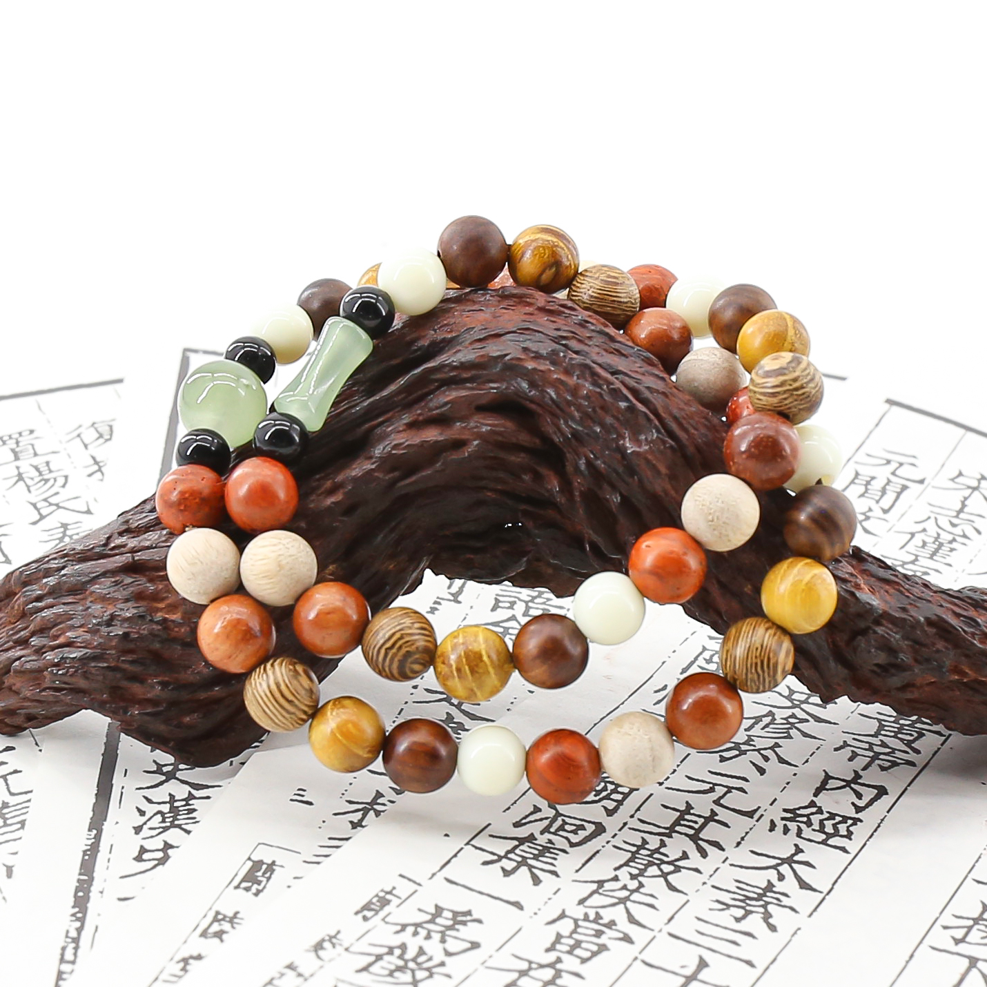 SF3048多宝珠隔珠双圈-精品手串（无礼盒）