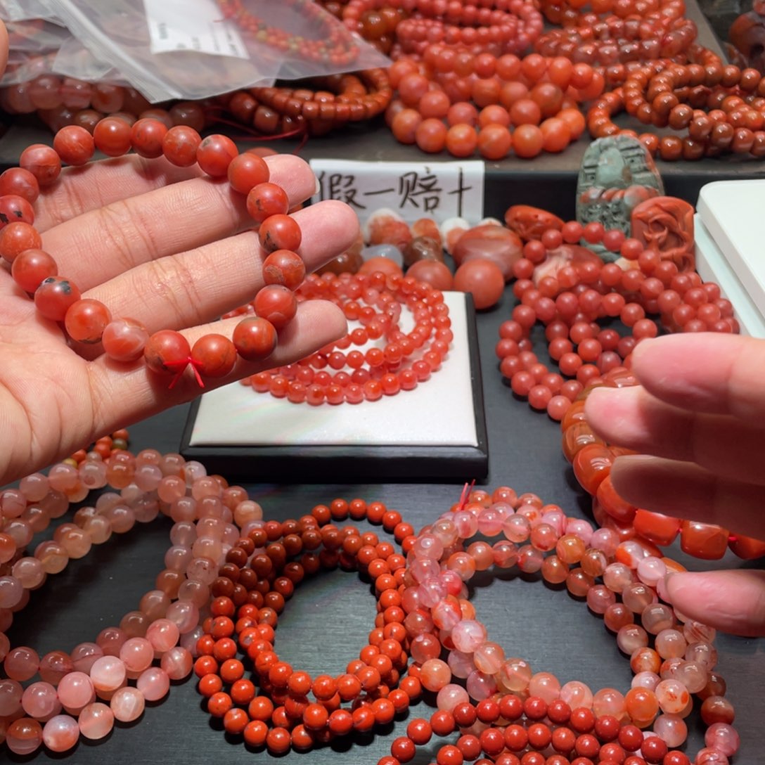 南红玛瑙手链未镶嵌