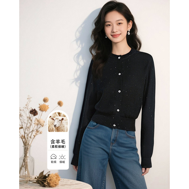 【新品】2025毛衣亮片针织衫女25061009