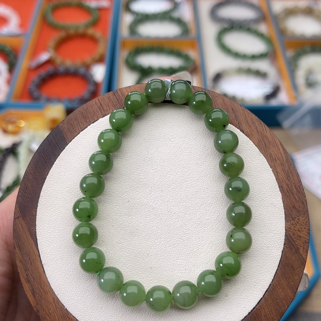 和田玉未镶嵌手串A34卡8