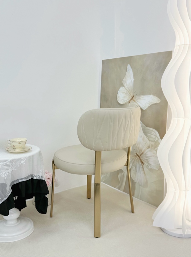 轻奢餐椅家用简约书桌椅设计师意式北欧酒店书房ins网红化妆椅