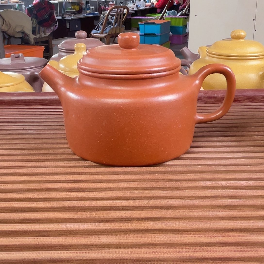 紫砂茶壶完美红降坡掇只